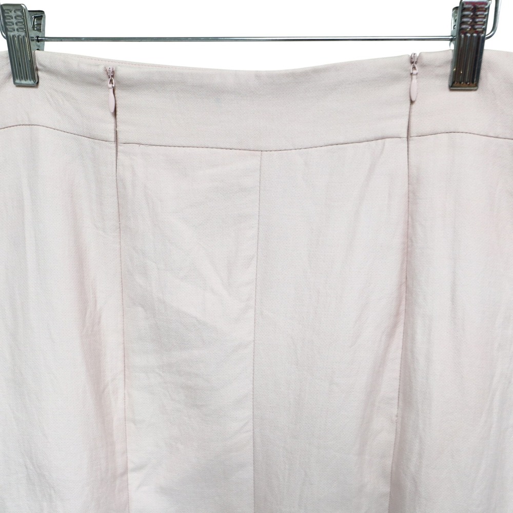 Akris Cotton Silk Pencil Skirt US 8 Knee Length Pink Business Career Minimalist - Picture 7 of 16